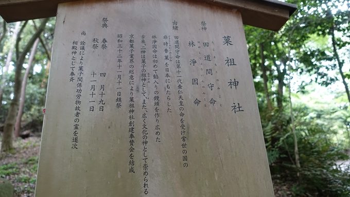 菓祖神社　駒札